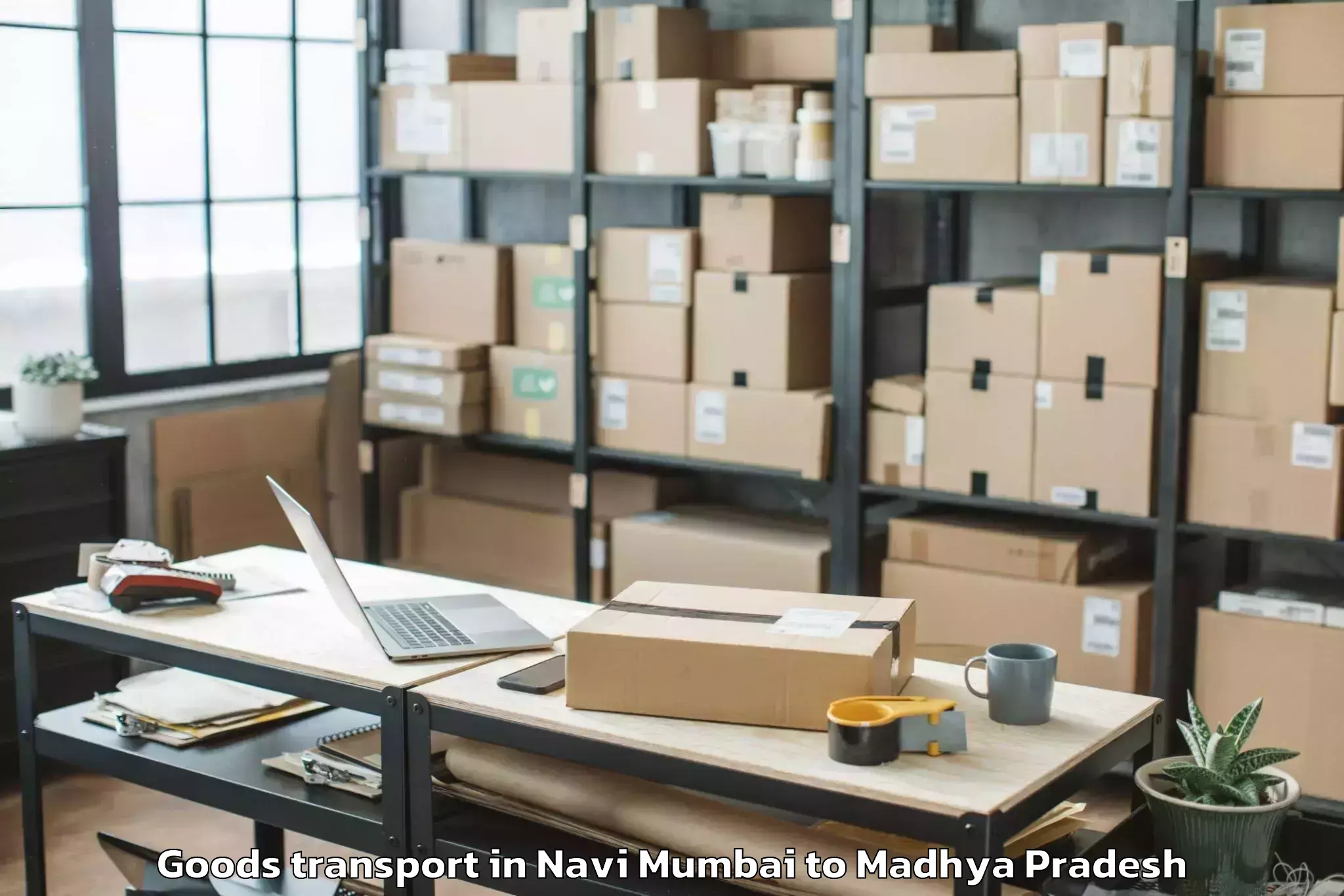 Navi Mumbai to Ganj Basoda Goods Transport Booking